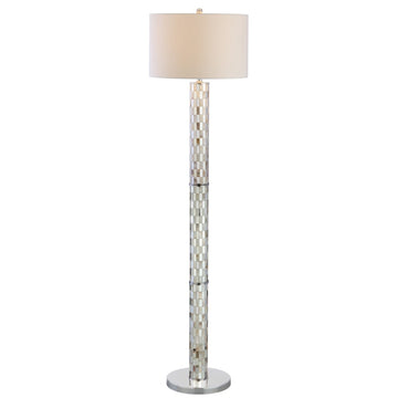 Liam 63.5" Seashell Mosaic LED Floor Lamp - JONATHAN Y